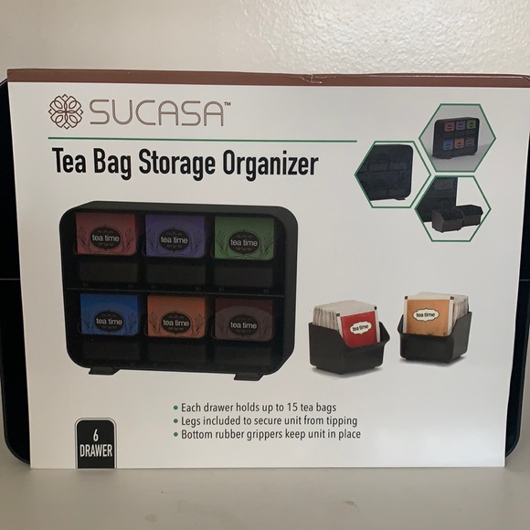 sucasa Kitchen Copy Tea Bag Organizer Brand New Has 6 Drawers Each